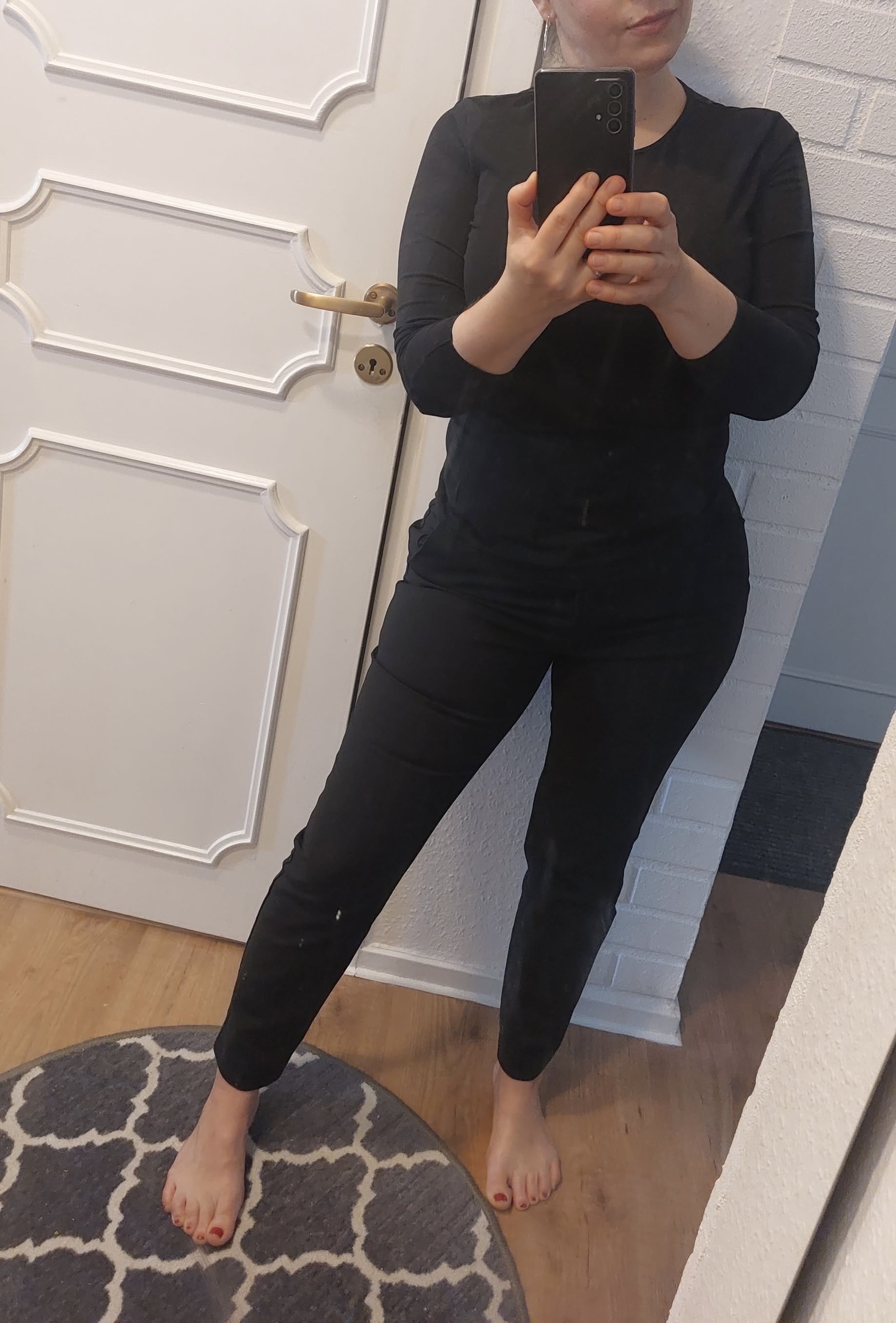 Maria fotograferad före tränings- och kostperioden.